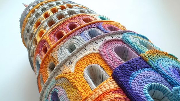 haft na materiale w jasnych kolorach